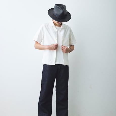 Open collar Atelier work shirt