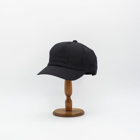 Front tag Cotton Herringbone cap(Black)