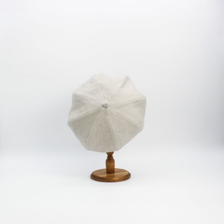 Linen herringbone beret