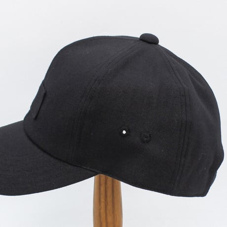 Front tag Cotton Herringbone cap(Black)