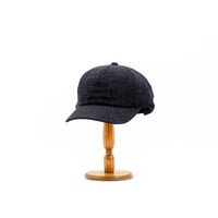 Front tag Tweed herringbone cap(Black)