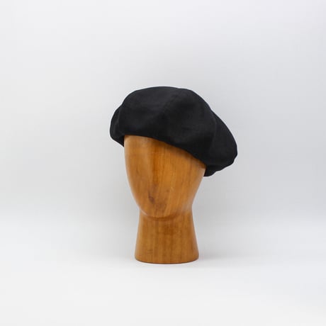Linen twill wash Big beret