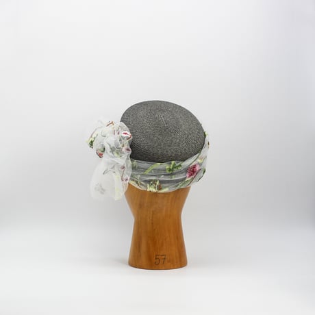 Flower tulle braid cap