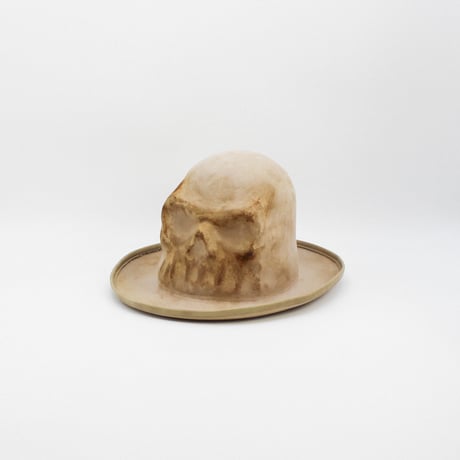 Leather piping skull hat