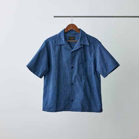 Selvage chambray Open collar shirt