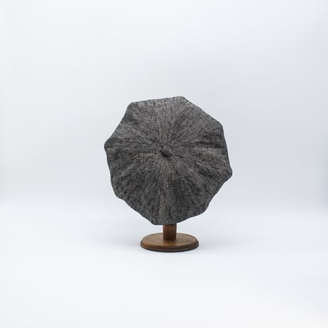 Linen twill wash Big beret