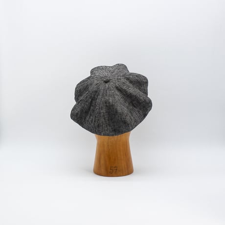 Linen twill wash Big beret