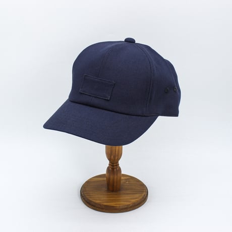 Front tag Cotton Herringbone cap(Navy)