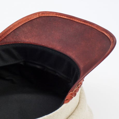 Hand dyed brim marine cap