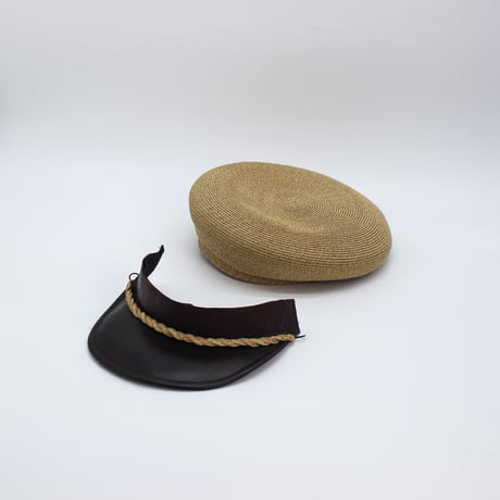 PB beret Leather brim cas