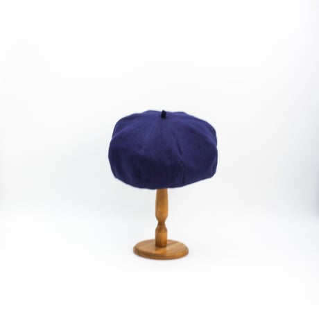 Linen herringbone beret