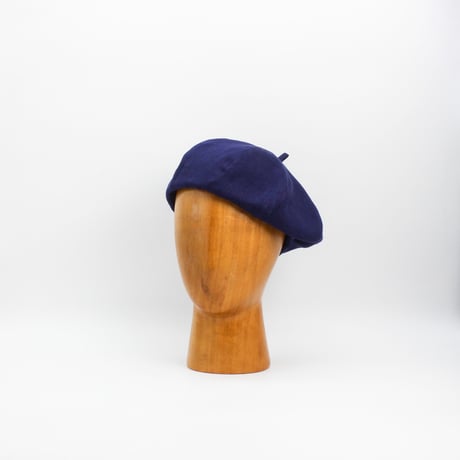 Linen herringbone beret