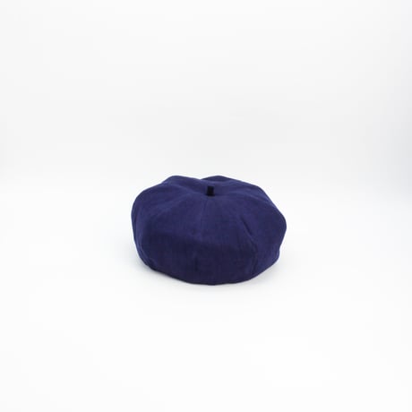 Linen herringbone beret