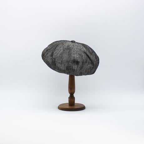 Linen twill wash Big beret