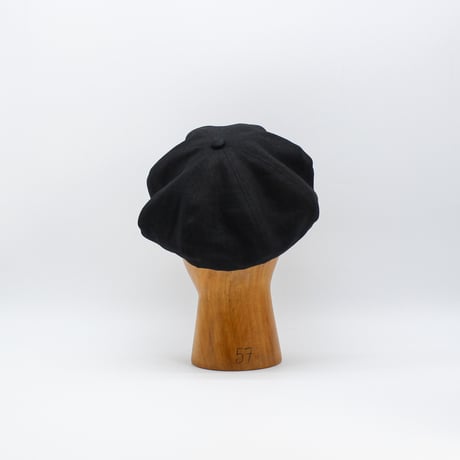 Linen twill wash Big beret