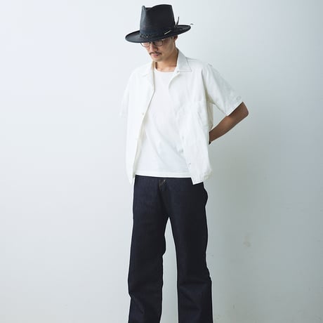 Open collar Atelier work shirt