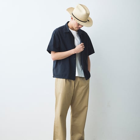 Open collar Atelier work shirt