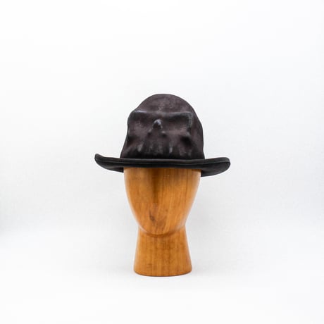 Leather piping skull hat
