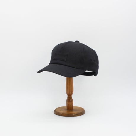 Front tag Cotton Herringbone cap(Black)