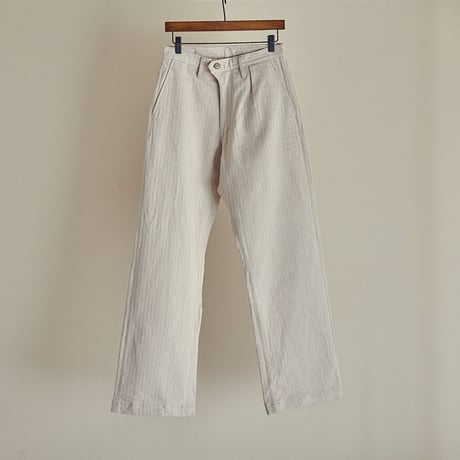 Herringbone Denim wide trousers