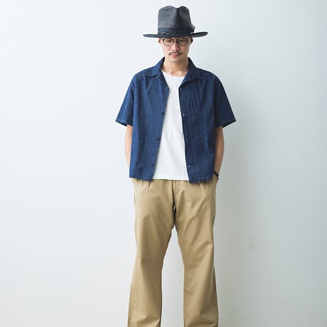 Open collar Atelier work shirt