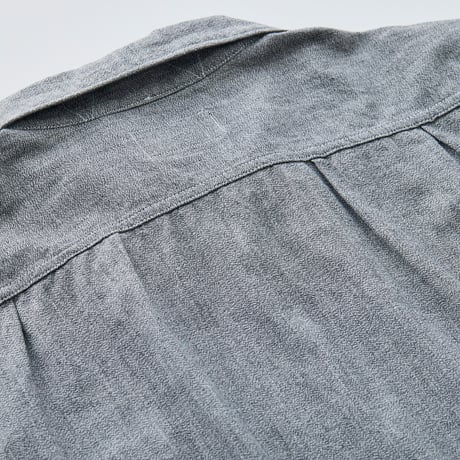 Selvage chambray Open collar shirt