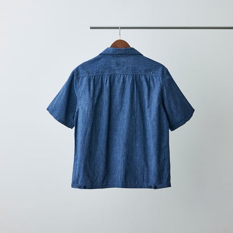 Selvage chambray Open collar shirt