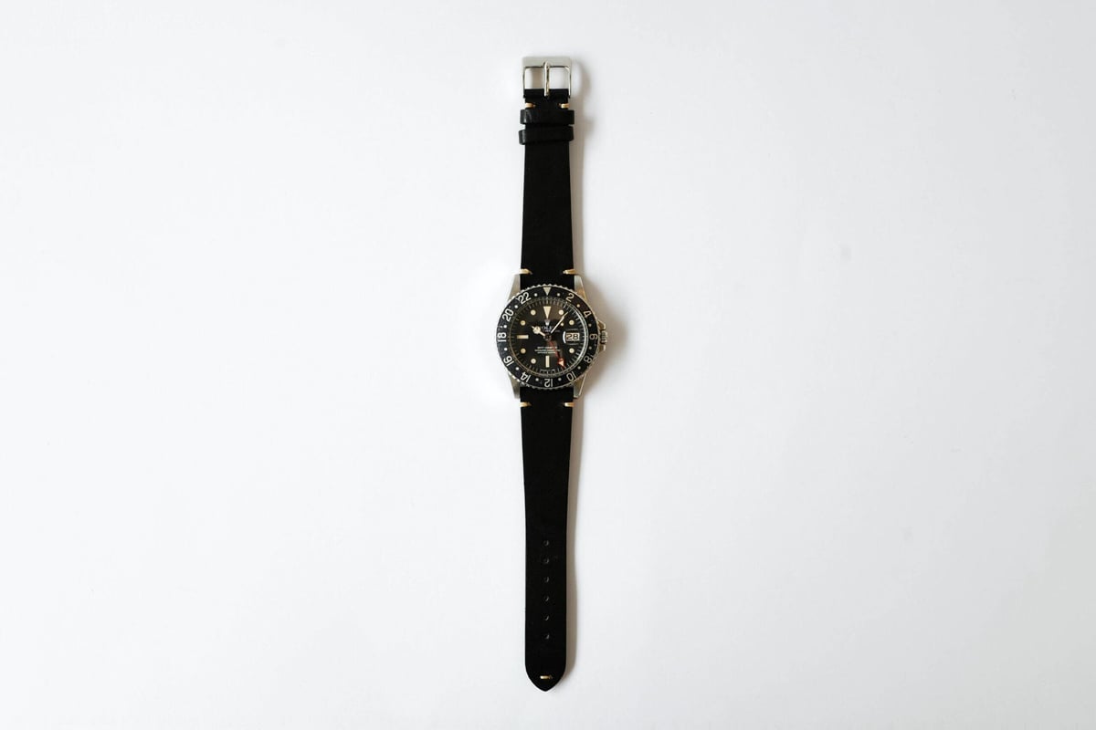 Aging Leather Strap for ROLEX Black | ENZO STORES