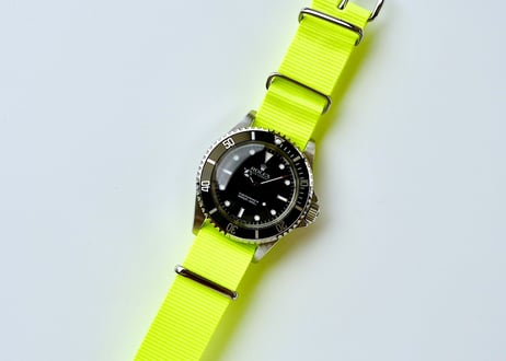NEON COLOR NATO STRAP Yellow & Blue 20mm 2021 Summer