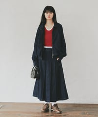 pleated denim flare pants/3size＜setup 対応＞