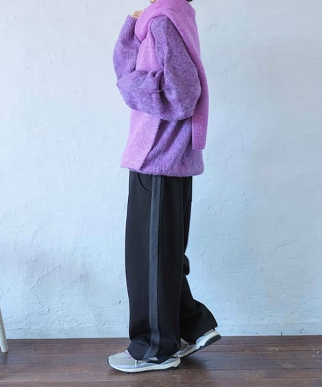 line curve sweat pants/2color