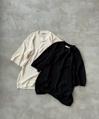 【FINE】linen blend oversized knit