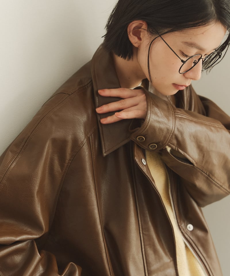 synthetic leather blouson/2color | F A S H I R U synthetic leather blouson/2color | F A S H I R U