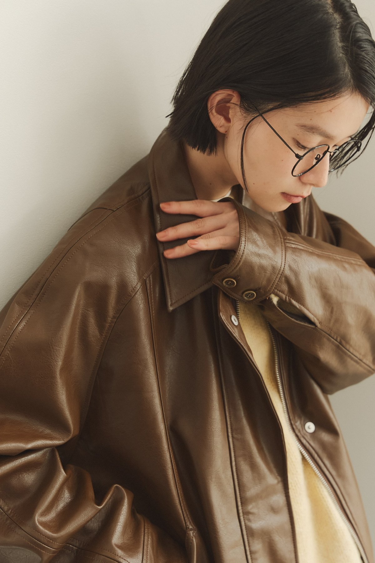 synthetic leather blouson/2color | F A S H I R U synthetic leather blouson/2color | F A S H I R U