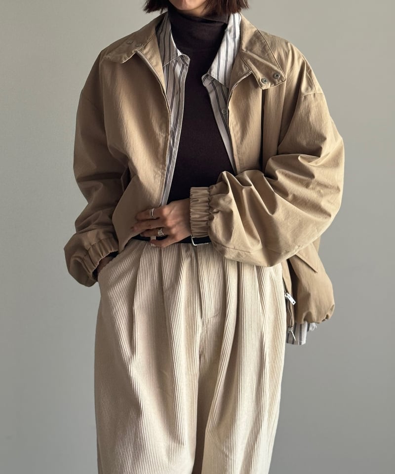 cotton stand collar blouson/2color | F A S H I R U cotton stand collar blouson/2color | F A S H I R U