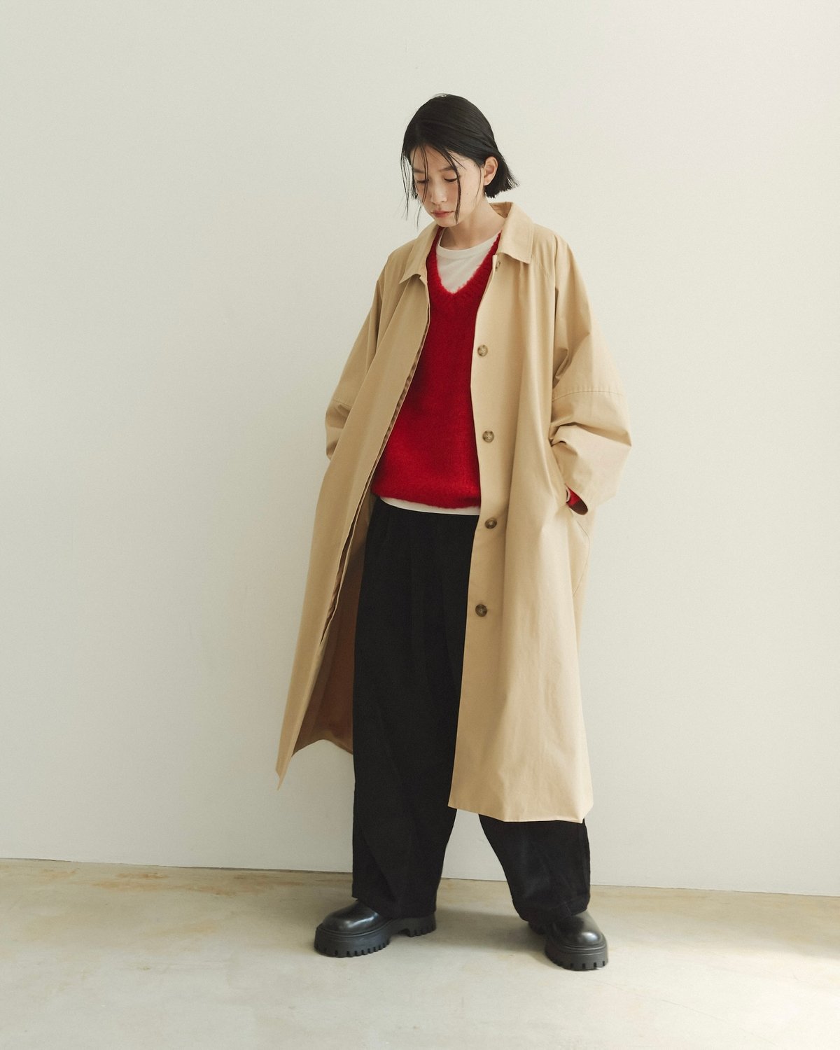 awesome soutien collar coat/3color | F A S H I R U