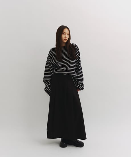 【FINE】border knit pullover