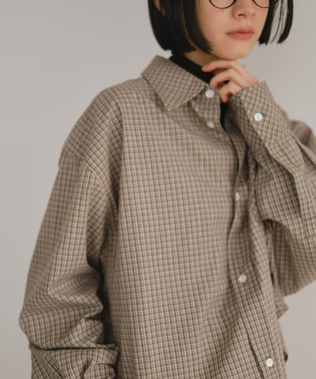 bias pocket check shirts(lightweight)/2color
