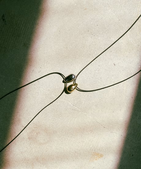 drop rope necklace/2color