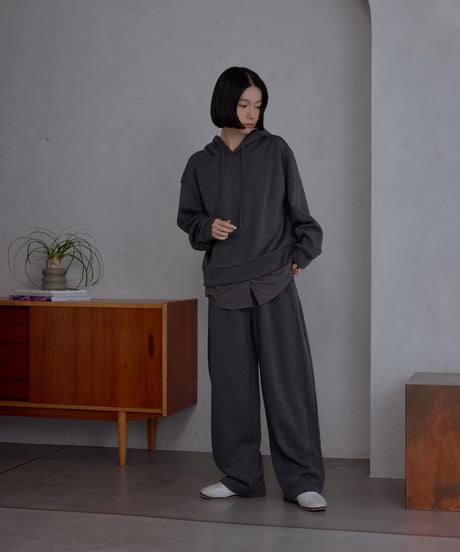 piped cocoon sweat pants/2color/3size（セットアップ対応）