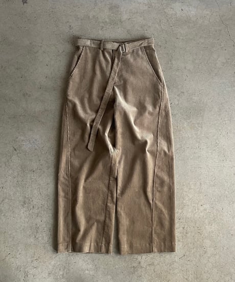 【FINE】corduroy wide curve pants/3size