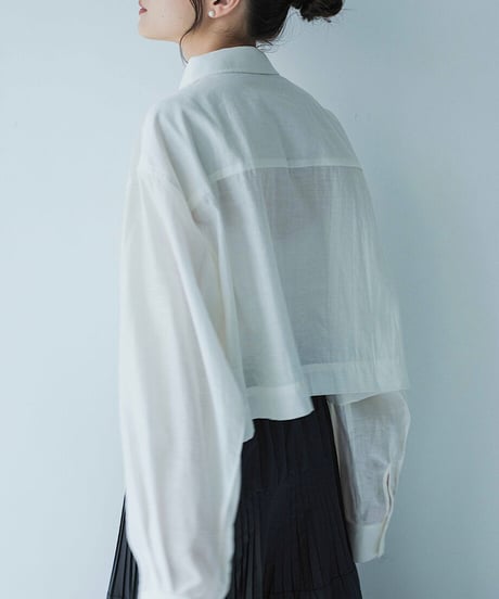 cropped over shirt / 3color