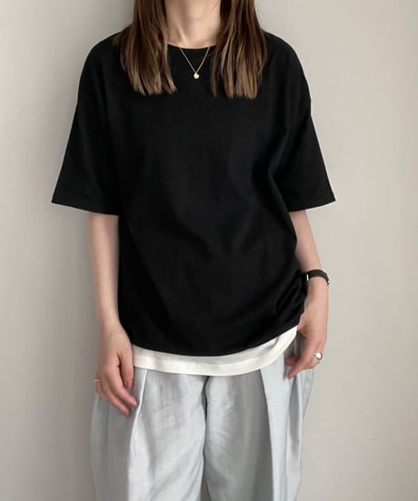 linen-like easy tee/4color