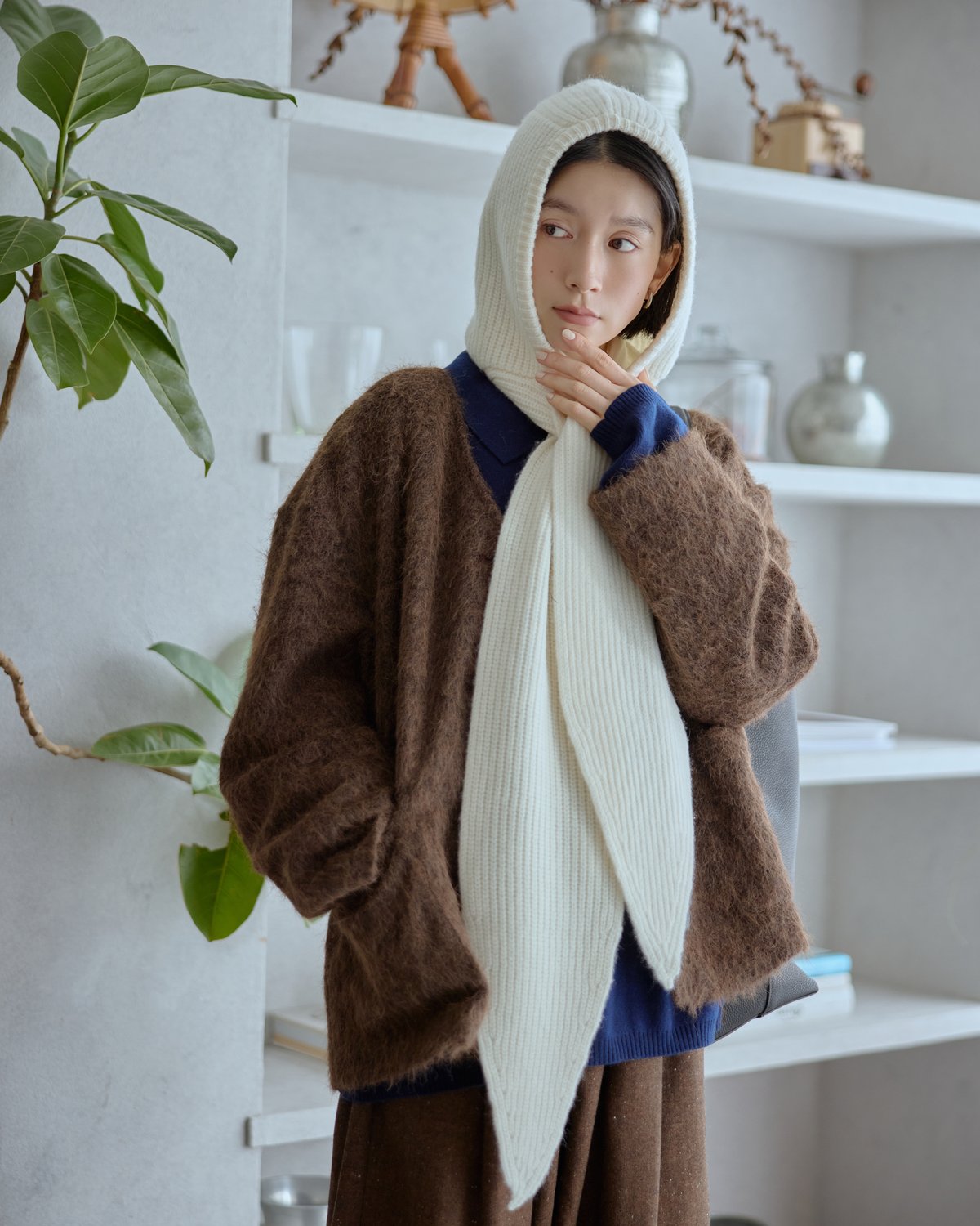 knit hood muffler/3color | F A S H I R U