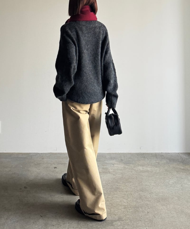 tuck wide chino pants/2color/2size | F A S H I R U tuck wide chino pants/2color/2size | F A S H I R U