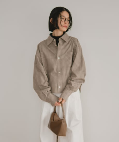 bias pocket check shirts(lightweight)/2color