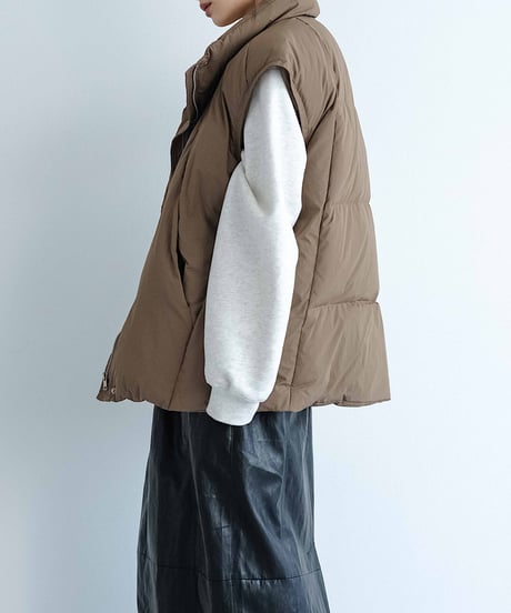 middle down vest/3color