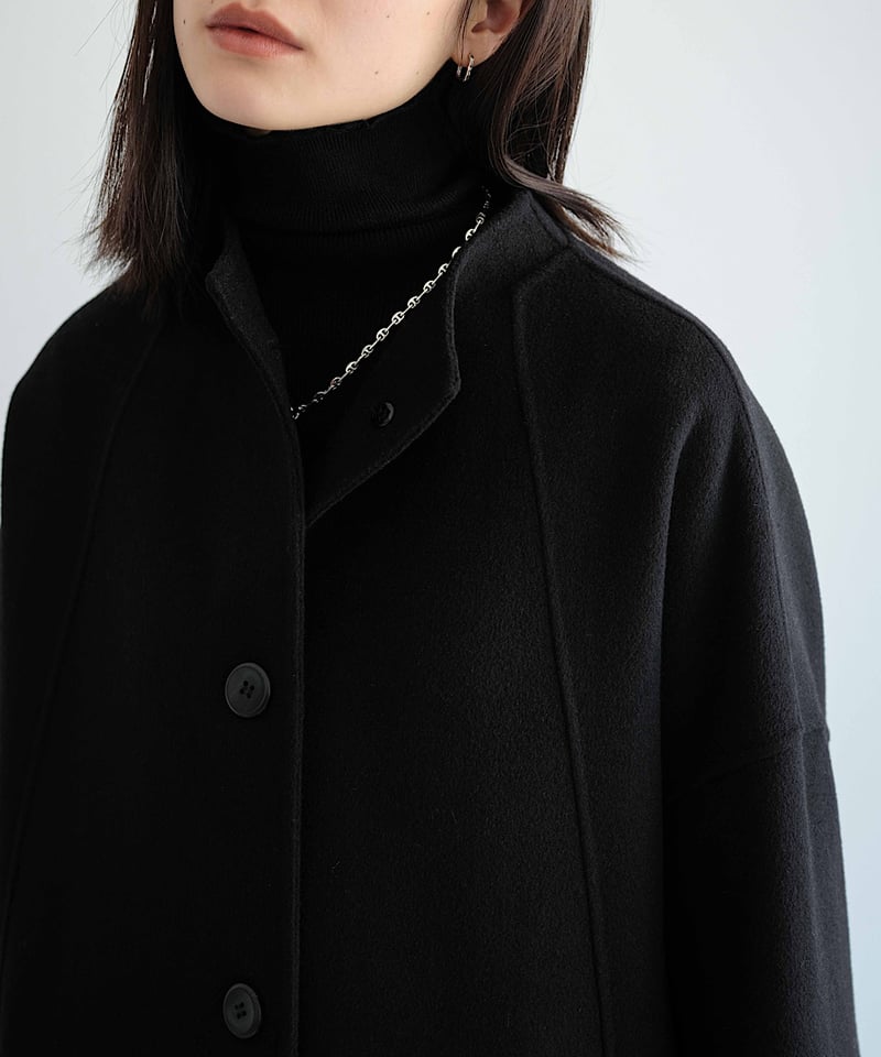 stand collar wool coat | F A S H I R U