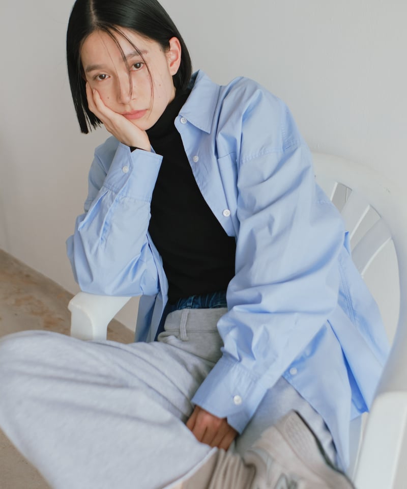 oversized blue shirt | F A S H I R U