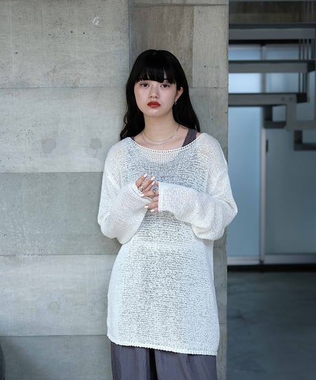 loose mesh knit / 2color